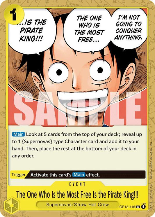 One Piece TCG! The One Who Is the Most Free Is the Pirate King!!! - Carrying On His Will (OP13)