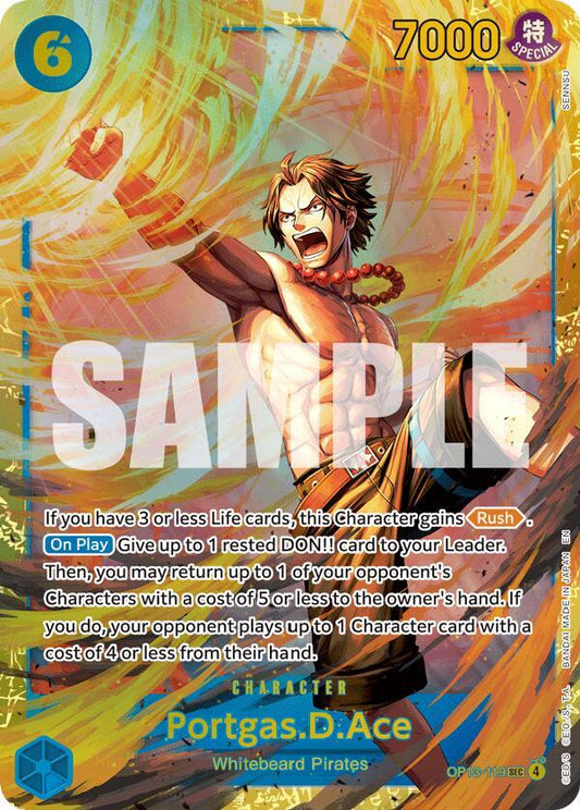 One Piece TCG! Portgas.D.Ace (119) - Carrying On His Will (OP13)