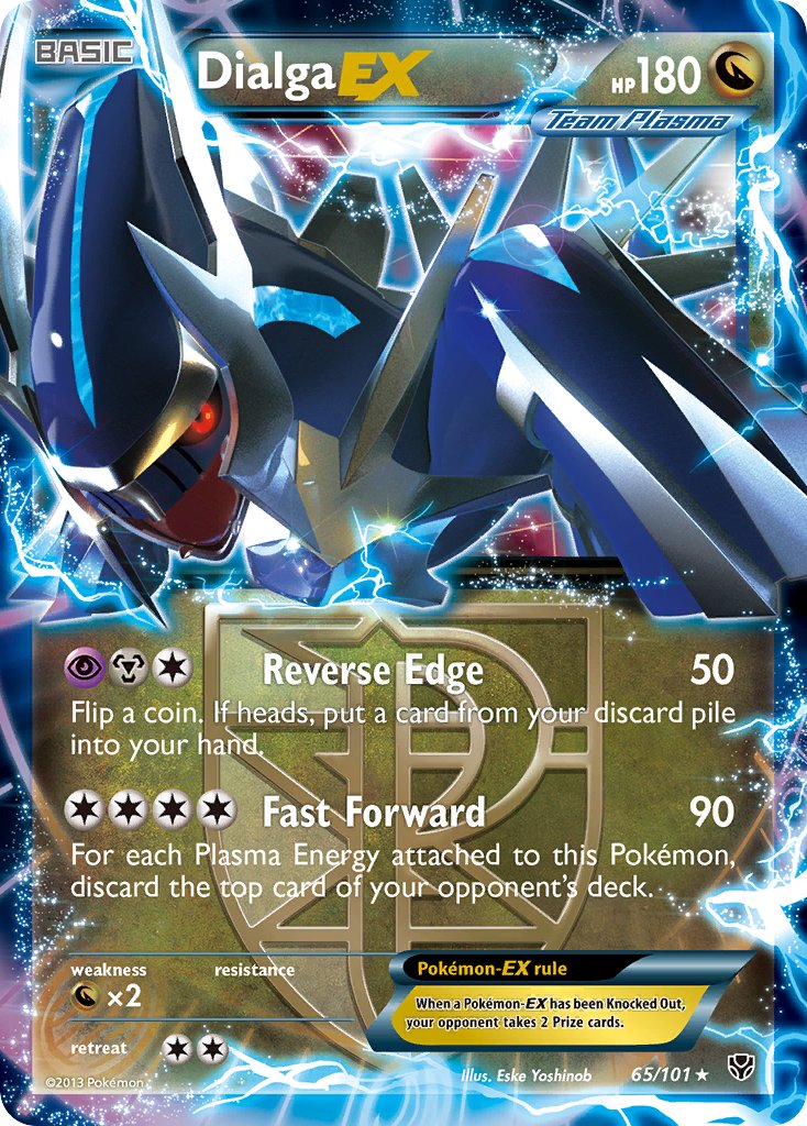 Pokemon TCG! Dialga EX 2013 Plasma Blast #65/101 Ultra Rare