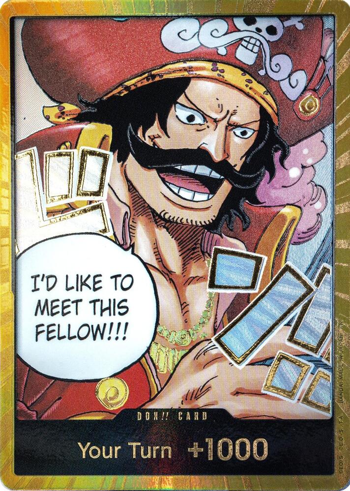 One Piece TCG! DON!! Card (Gol.D.Roger) (Gold) - Carrying On His Will (OP13)