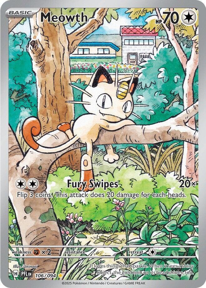 Pokemon TCG! Meowth - ME02: Phantasmal Flames (PFL)
