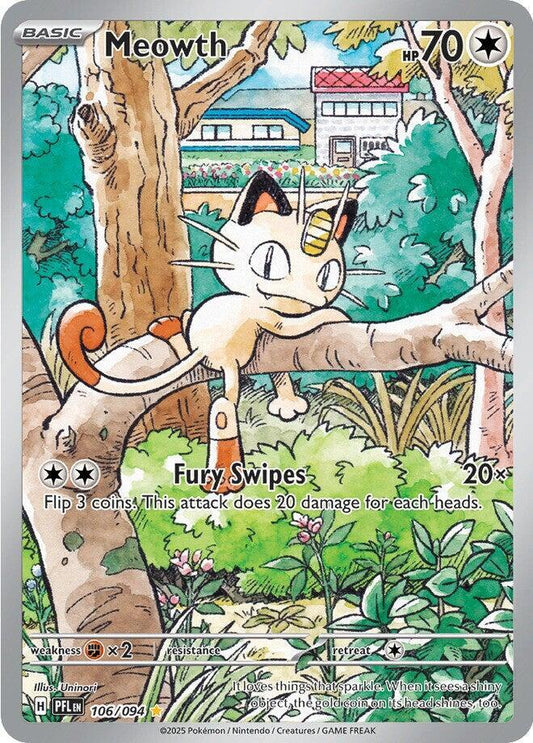 Pokemon TCG! Meowth - ME02: Phantasmal Flames (PFL)