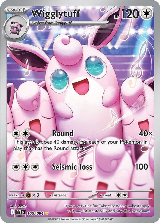 Pokemon TCG! Wigglytuff - 105/094 - ME02: Phantasmal Flames (PFL)