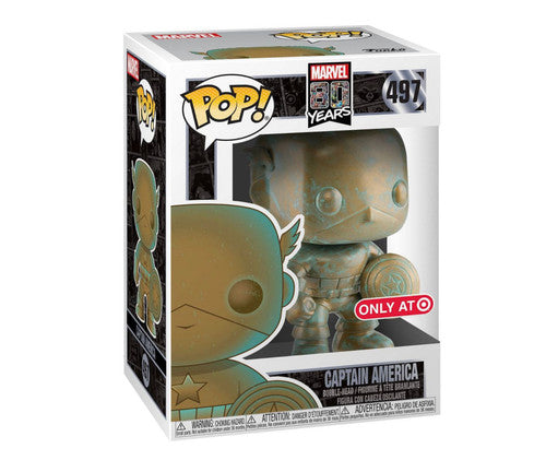 Funko Pop! Marvel 80 Years - Captain America (Patina) 497 Target Exclusive (VAULTED) + Free Protector