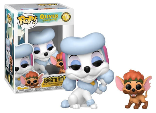 Funko Pop! Disney Oliver & Company - Georgette with Tito 1706 Figure + Pop Protector
