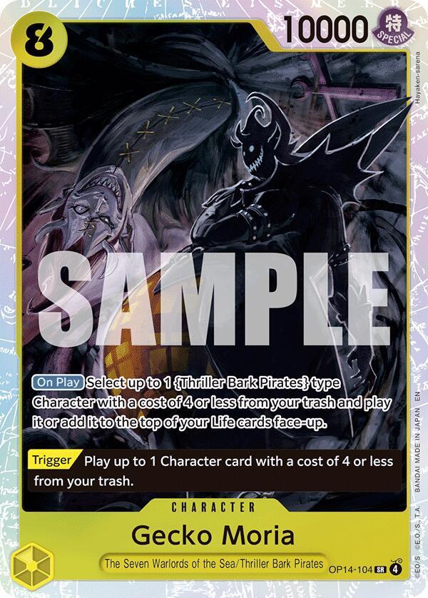 One Piece TCG! Gecko Moria - OP14-104 - The Azure Sea's Seven (OP14)