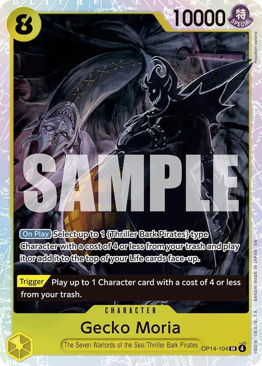 One Piece TCG! Gecko Moria - OP14-104 - The Azure Sea's Seven (OP14)