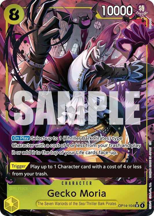 One Piece TCG! Gecko Moria - OP14-104 (Alternate Art) - The Azure Sea's Seven (OP14)
