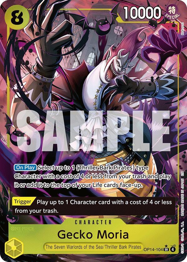 One Piece TCG! Gecko Moria - OP14-104 (Alternate Art) - The Azure Sea's Seven (OP14)