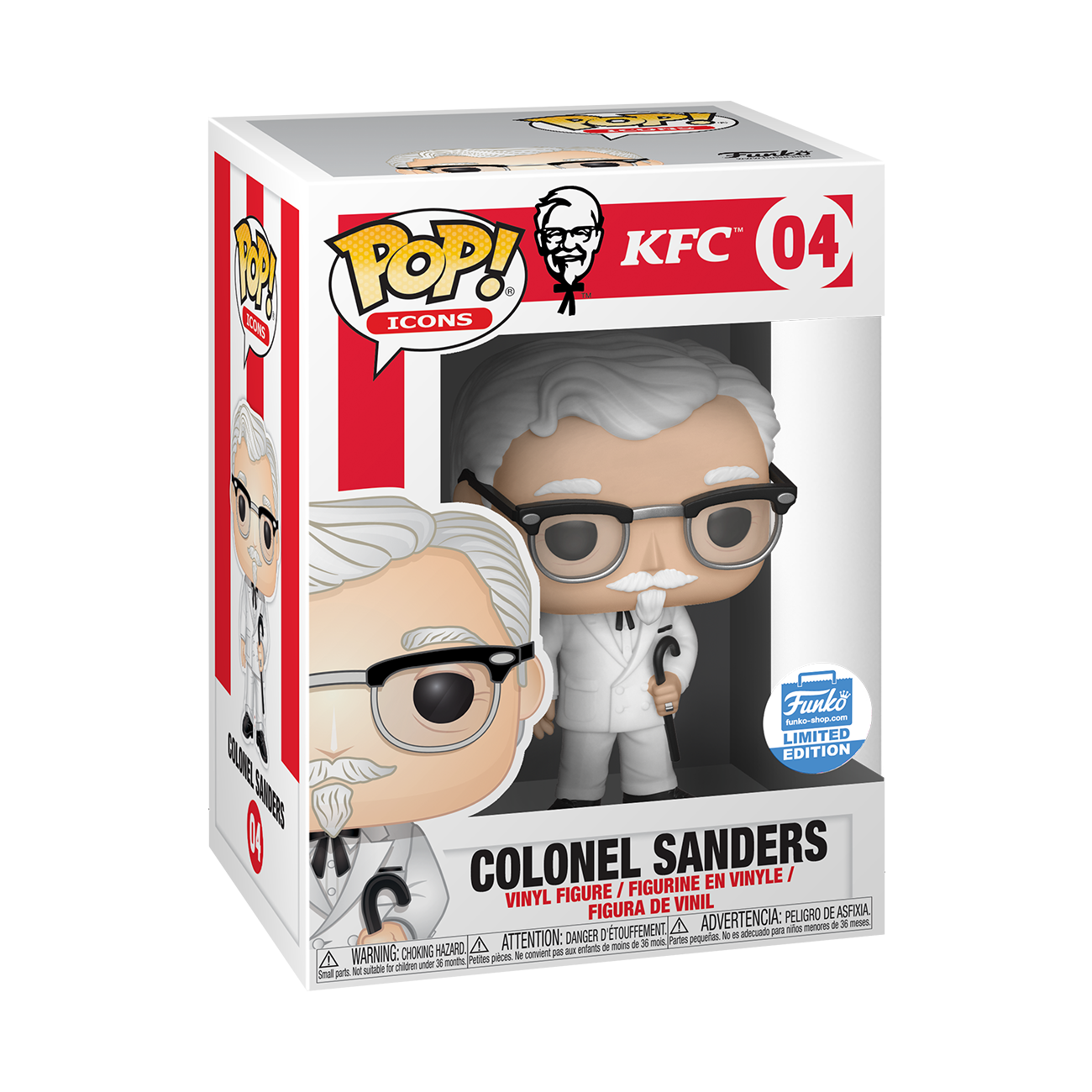 Funko POP! KFC Colonel Sanders 04 Funko Shop Exclusive + Free PROTECTOR (Vaulted)