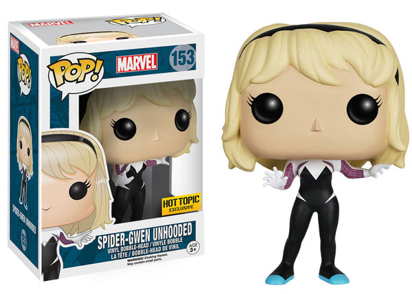 Funko Pop! Marvel Spider-Gwen Unhooded 163 Hot Topic Exclusive + Free Protector (slight box crease)