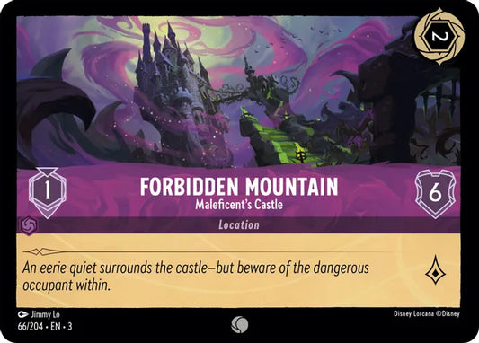 Forbidden Mountain - Maleficent's Castle (66/204 - Into the Inklands Common TCG CARD FOIL