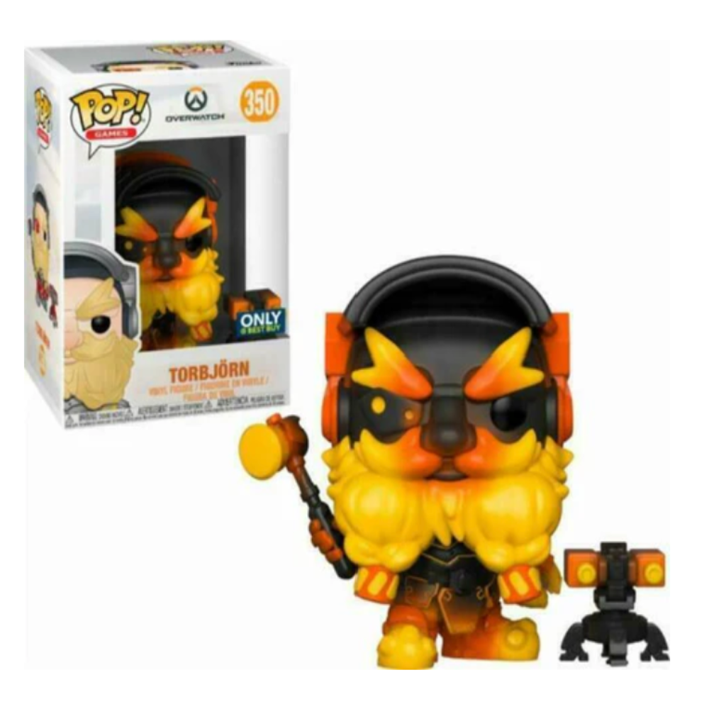 Funko Pop! Overwatch : Torbjörn (W/ Turret) (Molten Core Skin) 350 Best Buy Exclusive (VAULTED) + Free Protector