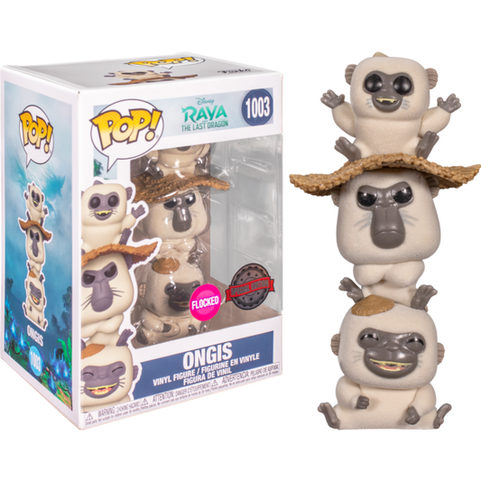 Funko Pop! Disney Raya And The Last Dragon Ongis 1003 Flocked Special Edition + Free Protector