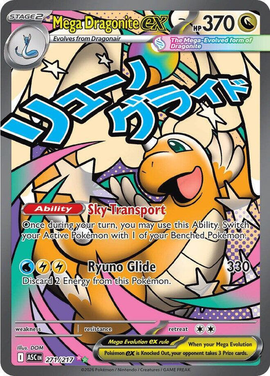Pokemon TCG! Mega Dragonite ex - 271/217 - ME: Ascended Heroes (ASC)