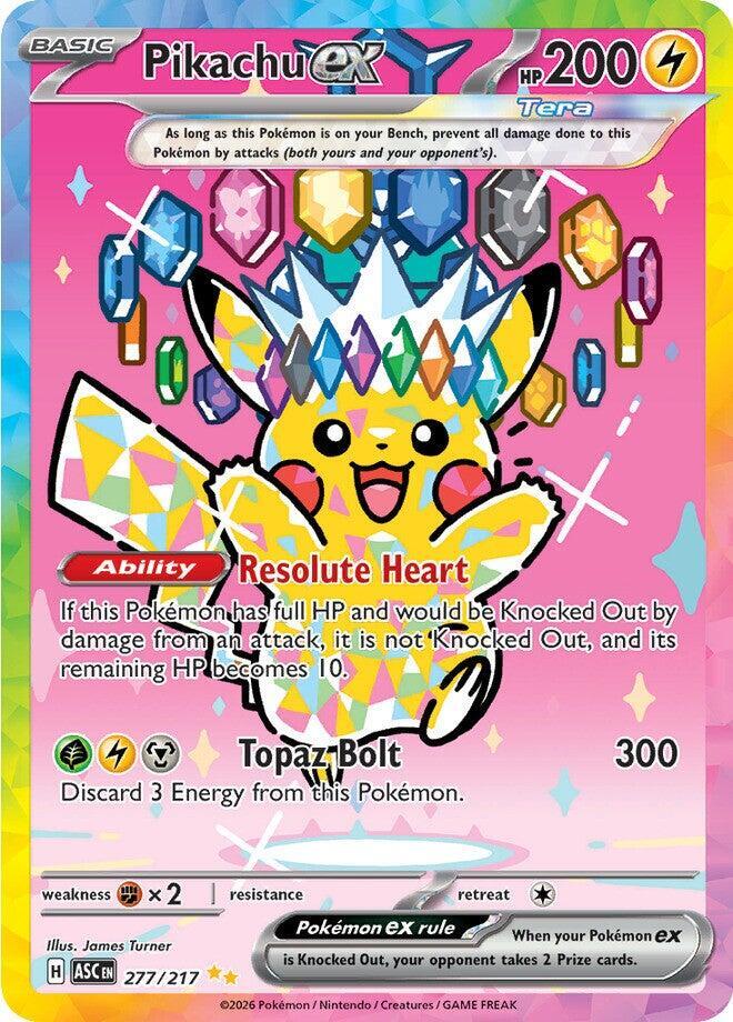 Pokemon TCG! Pikachu ex - 277/217 - ME: Ascended Heroes (ASC)