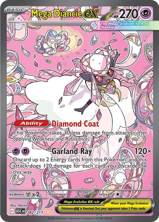 Pokemon TCG! Mega Diancie ex - 282/217 - ME: Ascended Heroes (ASC)