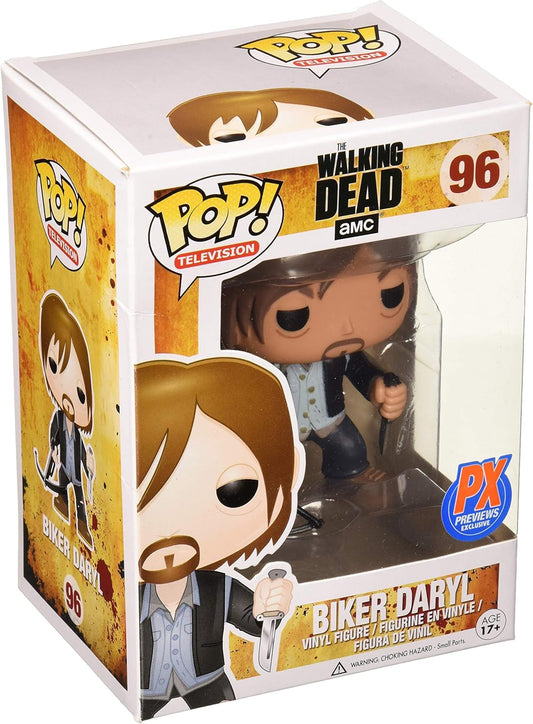 Funko Pop! The Walking Dead - Biker Daryl Dixon 96 PX Previews Exclusive + PROTECTOR! (VAULTED)