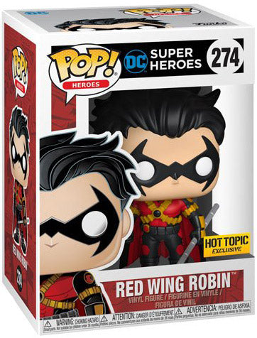 Funko Pop! DC Super Heroes - Red Wing Robin 274 Hot Topic Exclusive + Free Protector