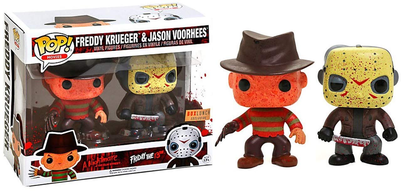 Funko Pop! A Nightmare on Elm Street Friday The 13th - Freddy Krueger & Jason Voorhees BoxLunch Exclusive + Free Protector