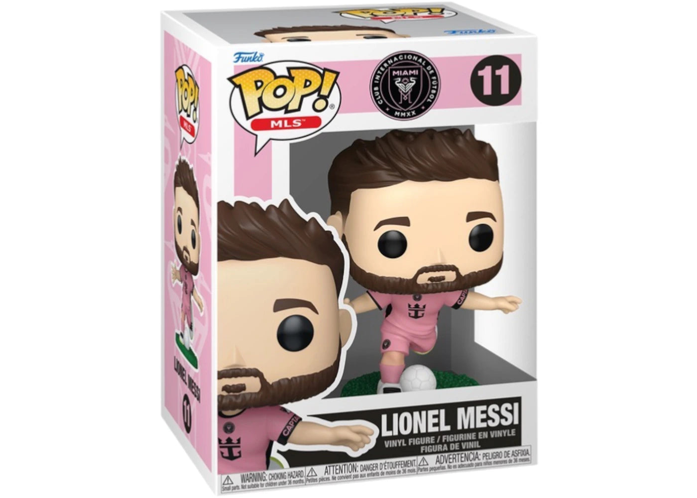 Funko Pop! MLS - Inter Miami Lionel Messi (Pink Uniform) 11 Figure + Pop Protector
