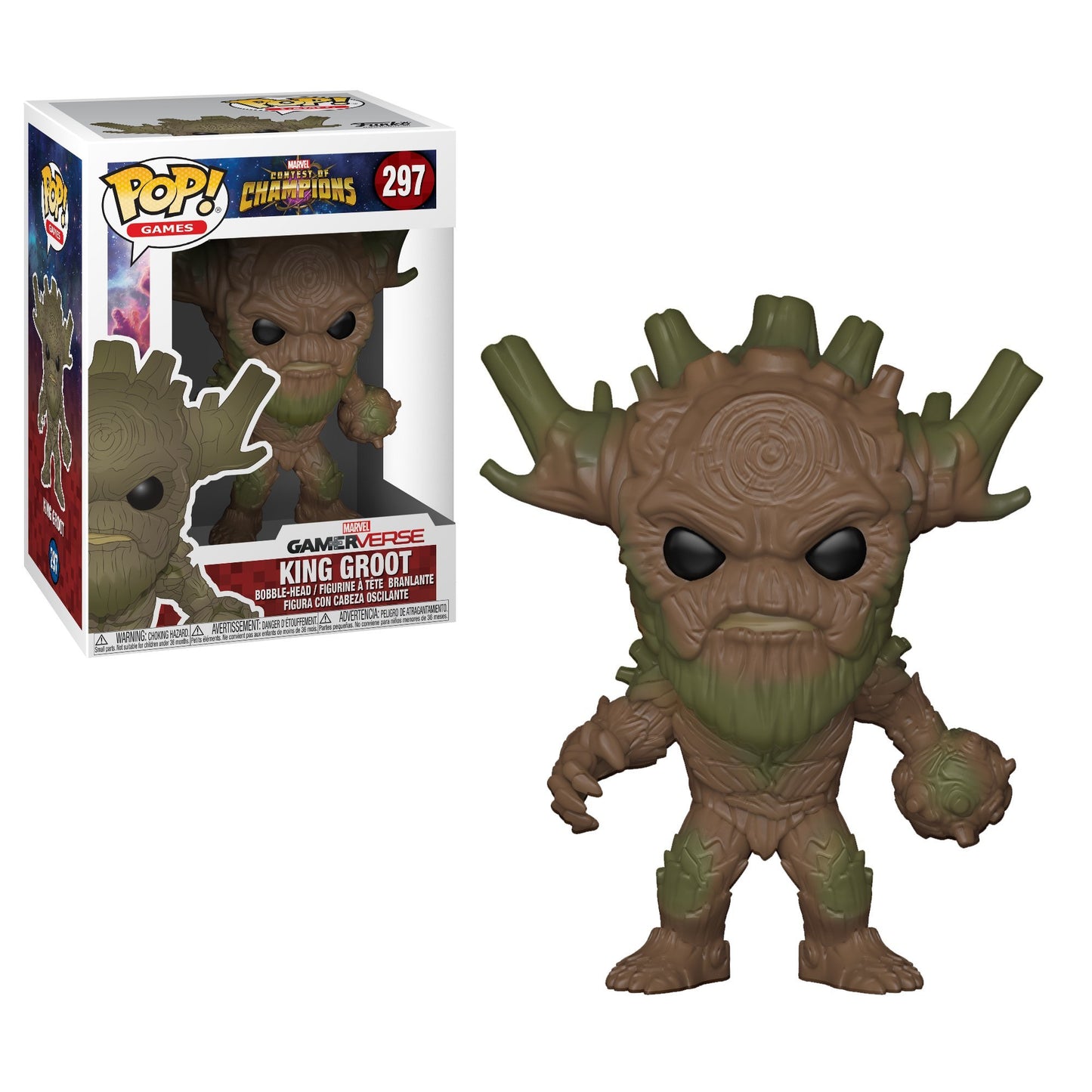 Funko Pop! Marvel GamerVerse Contest of Champions King Groot 297 (VAULTED)  + Free Protector