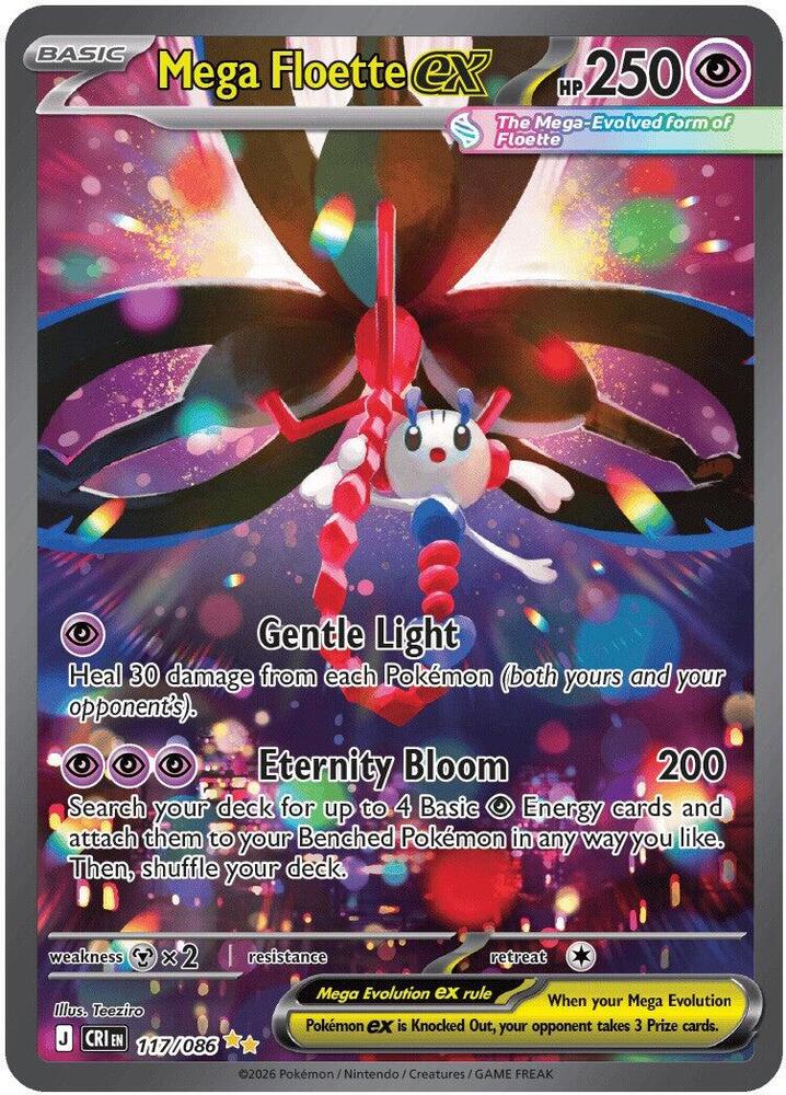 Pokemon TCG! Mega Floette ex - 117/086 - ME04: Chaos Rising (CRI)