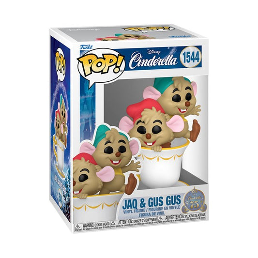 Funko Pop! Disney Cinderella 75th Anniversary - Jaq & Gus Gus 1544 + Pop Protector