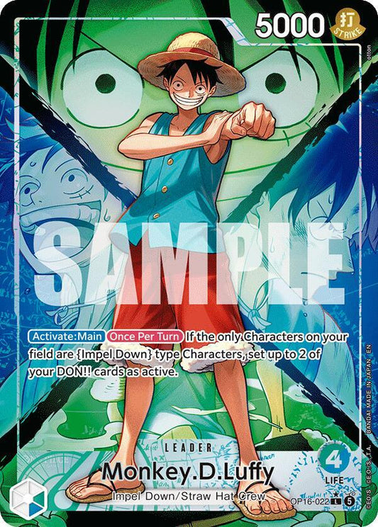 One Piece TCG! Monkey.D.Luffy (022) (Alternate Art) - The Time of Battle (OP16)