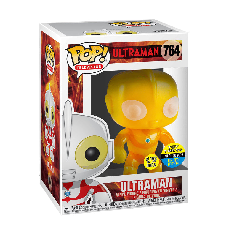 Funko Pop! Ultraman 764 Glows in the Dark Toy Tokyo San Diego Toys Exclusive + Free Protector (VAULTED)