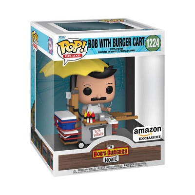 Funko Pop! The Bob’s Burgers Movie - Bob with Burger Cart 1224 Amazon Exclusive 6-Inch Figure