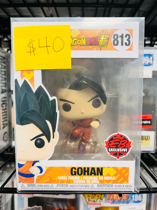 Funko Pop! Dragon Ball Super Gohan 813 EB Exclusive (Metallic) + Protector