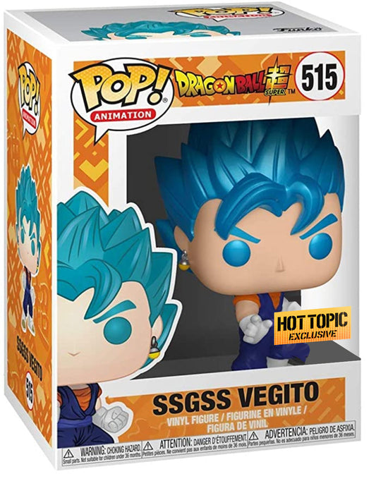 Funko Pop! Dragon Ball Super SSGSS Vegito 515 Hot Topic Exclusive + Free Protector