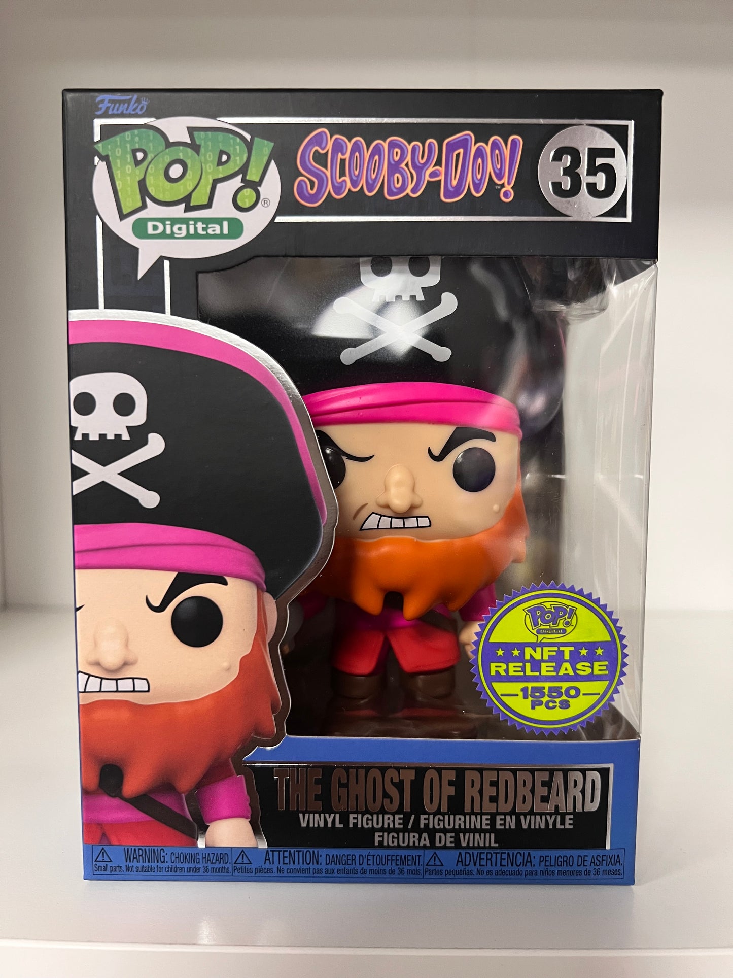 Funko Pop! Digital : Scooby-Doo! NFT Release The Ghost of Redbeard 35 1550 PCS + Pop Protector