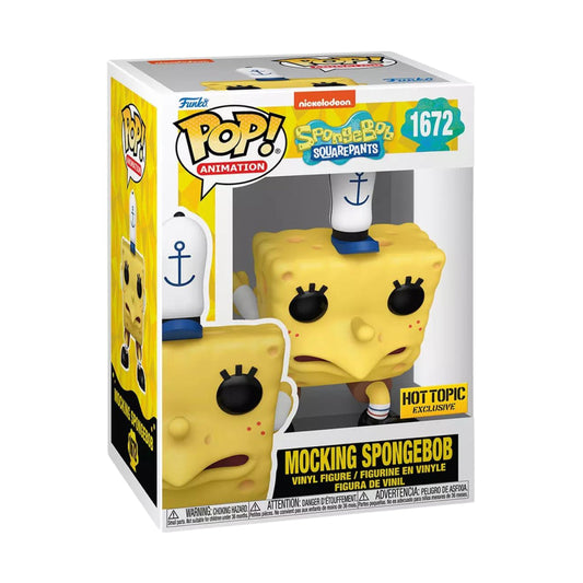 Funko Pop! Nickelodeon SpongeBob SquarePants - Mocking SpongeBob 1672 Hot Topic Exclusive + Free Protector