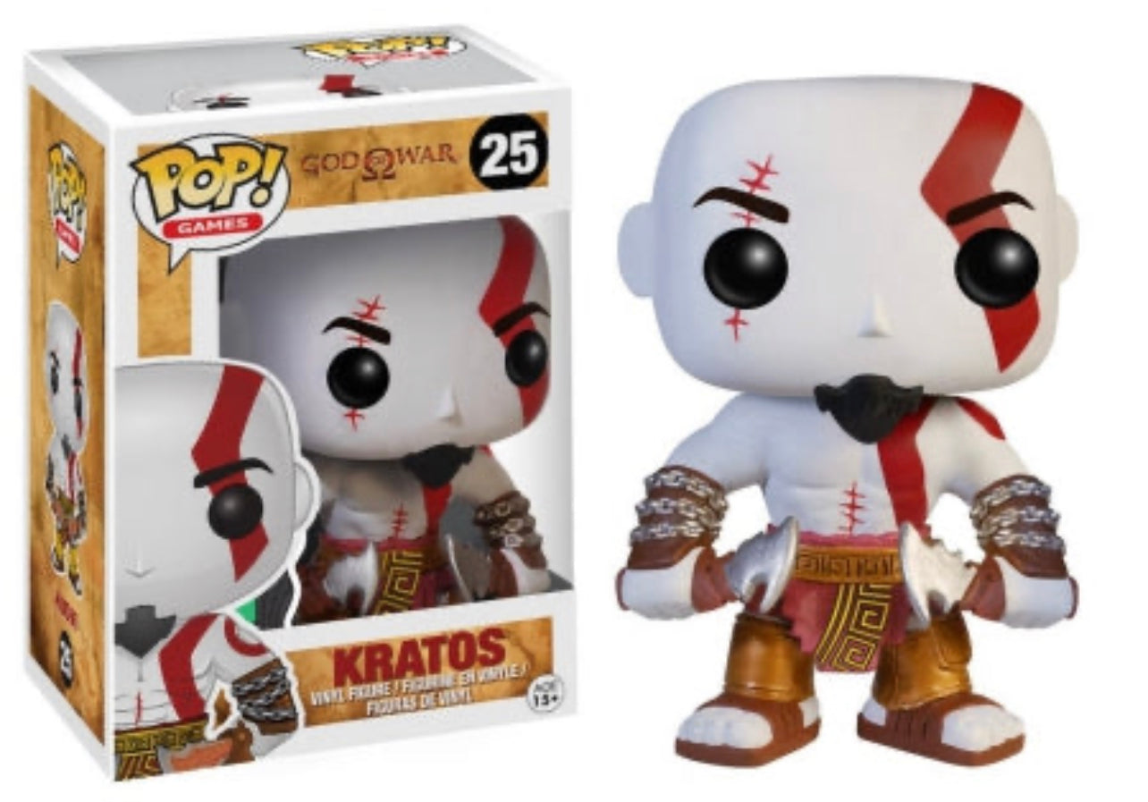 Funko Pop! God of War Kratos 25 VAULTED + Free Protector (slight box ware)