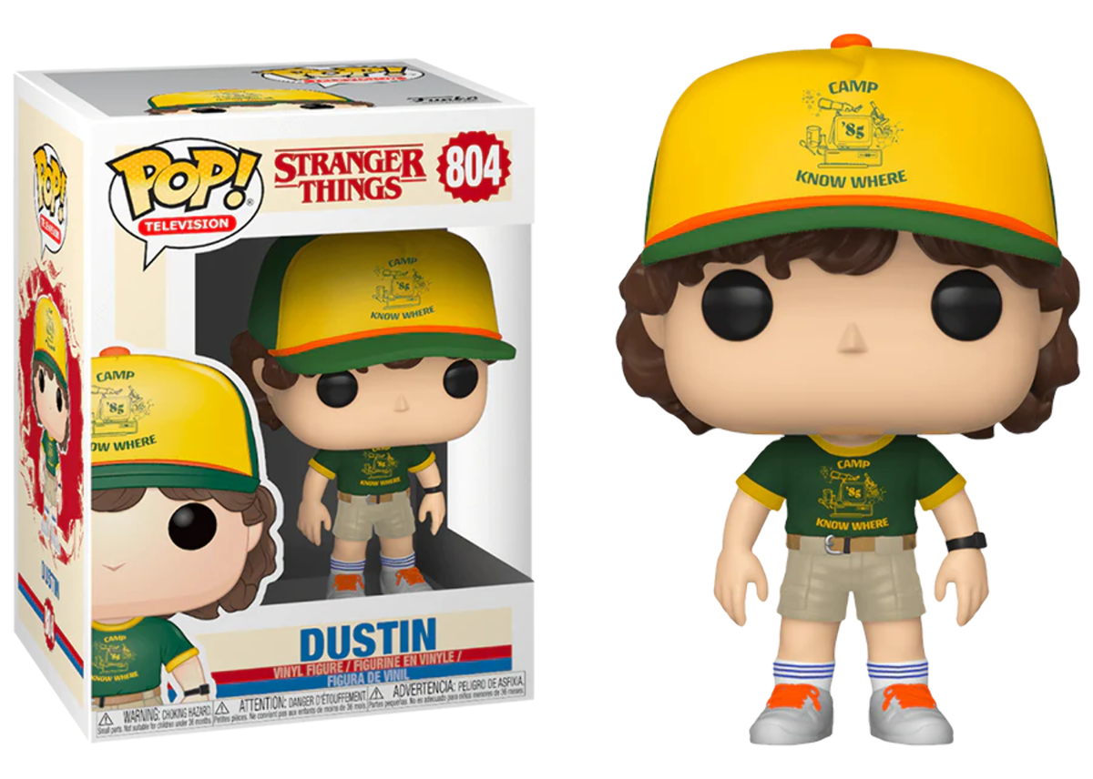 Funko Pop! Stranger Things - Dustin 804 Figure + Pop Protector