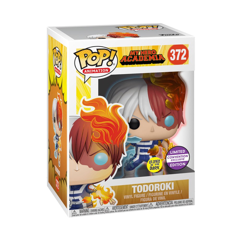 Funko Pop! My Hero Academia - Todoroki 372 Glows in the Dark Limited Convention Exclusive Figure + Pop Protector