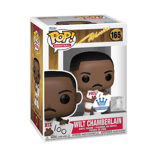 Funko Pop! NBA Basketball Philadelphia Warriors Wilt Chamberlain 165 Funko Shop Exclusive + Free Protector