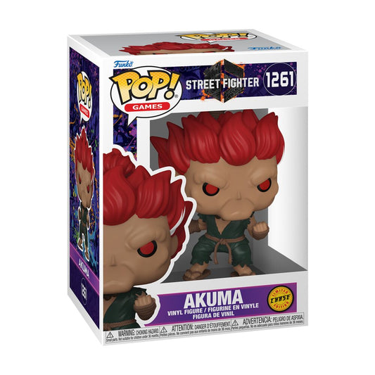 Funko Pop! Street Fighter - Akuma 1261 CHASE Figure + Pop Protector