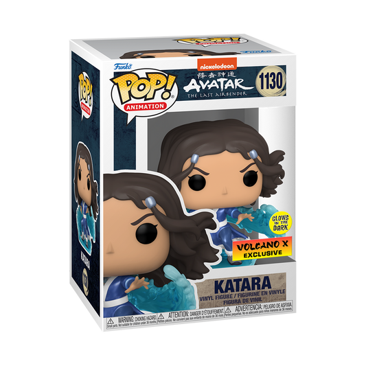 Funko Pop! Nickelodeon Avatar The Last Airbender - Katara 1130 Glows in the Dark Volcano X Exclusive Figure + Pop Protector
