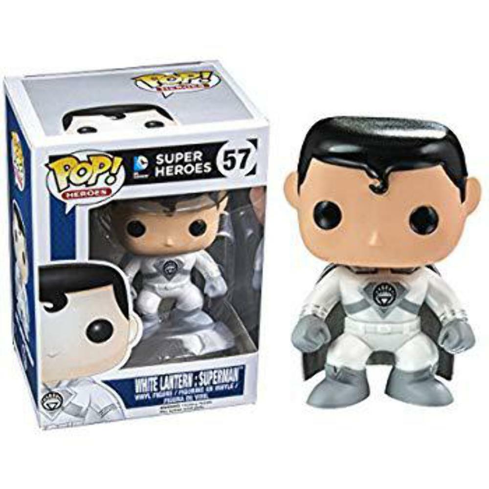 Funko Pop! DC Super Heroes : White Lantern : Superman 57 (VAULTED) + Pop Protector