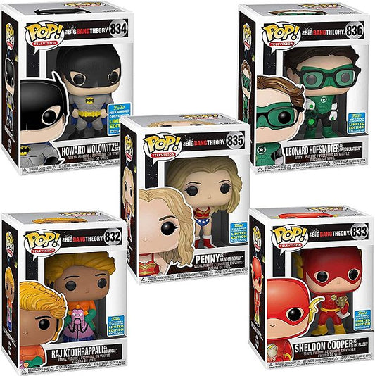 The Big Bang Theory Halloween Complete Funko Pop Set - 2019 Summer Convention Exclusive + Free Protectors