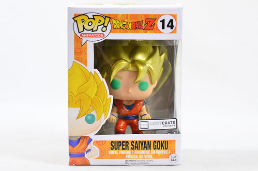 Funko Pop! Dragon Ball Z Super Saiyan Goku 14 LootCrate Exclusive + Free Protector