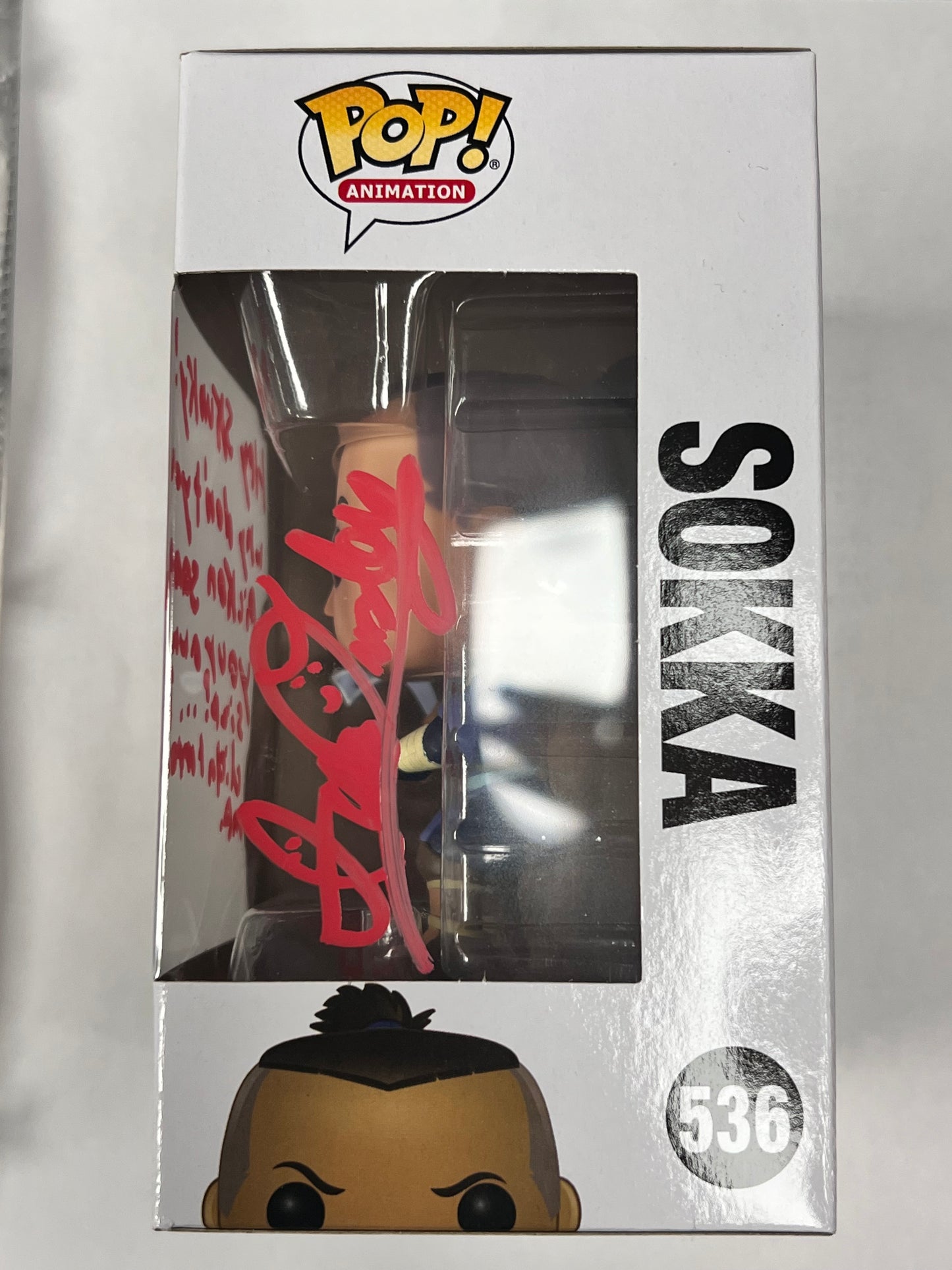 Funko Pop! Avatar The Last Airbender SIGNED BY IAN LUKE OUSLEY - Sokka 536 Figure + Pop Protector