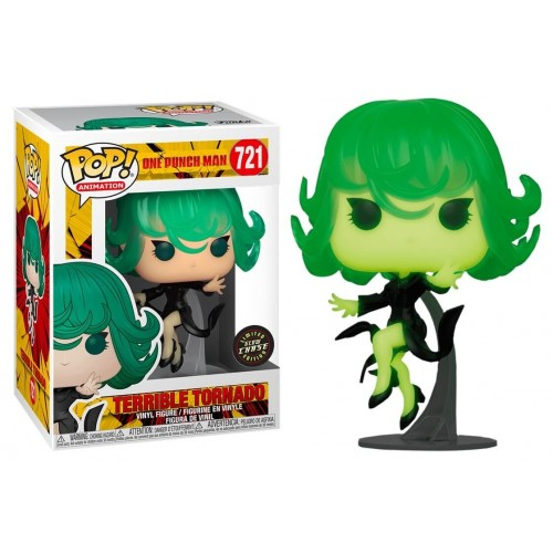 Funko POP! Animation: One Punch Man #721 - Terrible Tornado GITD CHASE + PROTECTOR!