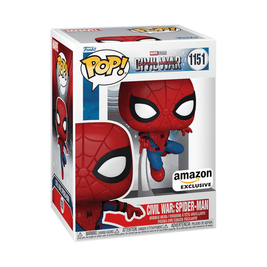 Funko Pop! MARVEL CIVIL WAR: SPIDER-MAN #1151 [AMAZON EXCLUSIVE] + Free Protector