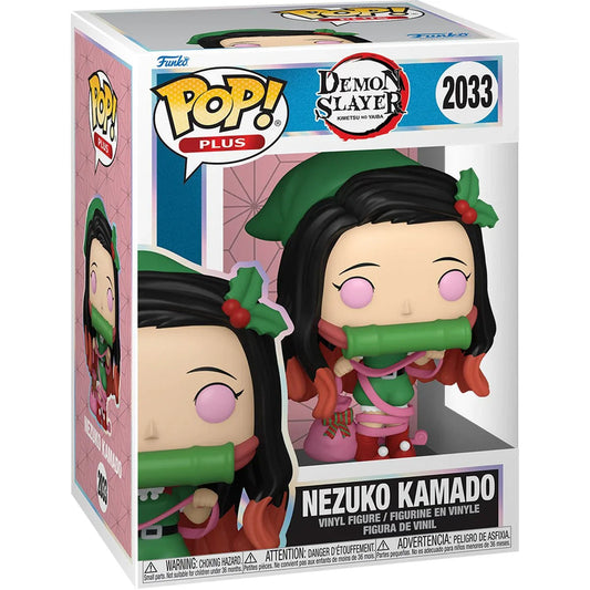 Funko Pop! Demon Slayer Christmas Holiday Edition Nezuko Kamado 2033 Figure + Pop Protector