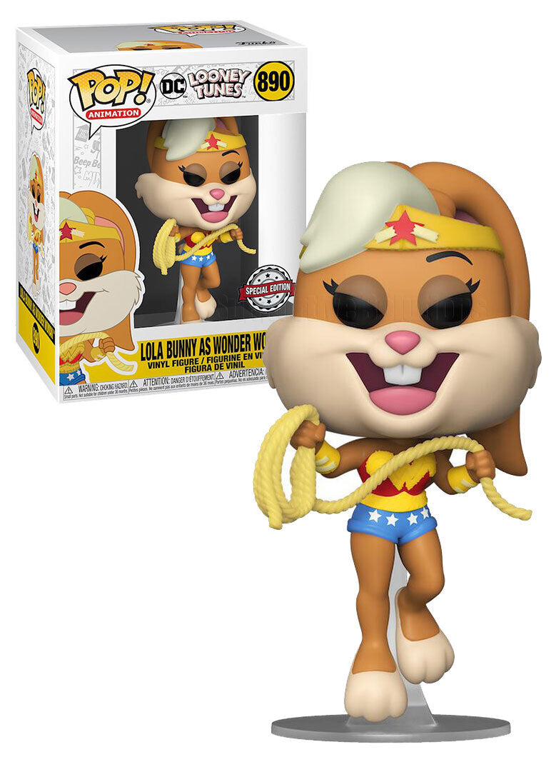 Funko Pop! DC Looney Tunes : Lola Bunny as Wonder Woman 890 Special Edition + Pop Protector