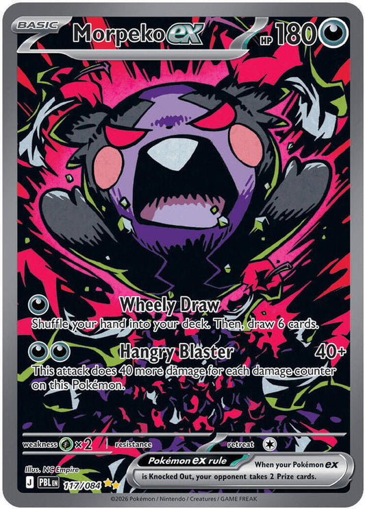Pokemon TCG! Morpeko ex - 117/084 - ME05: Pitch Black (PBL)
